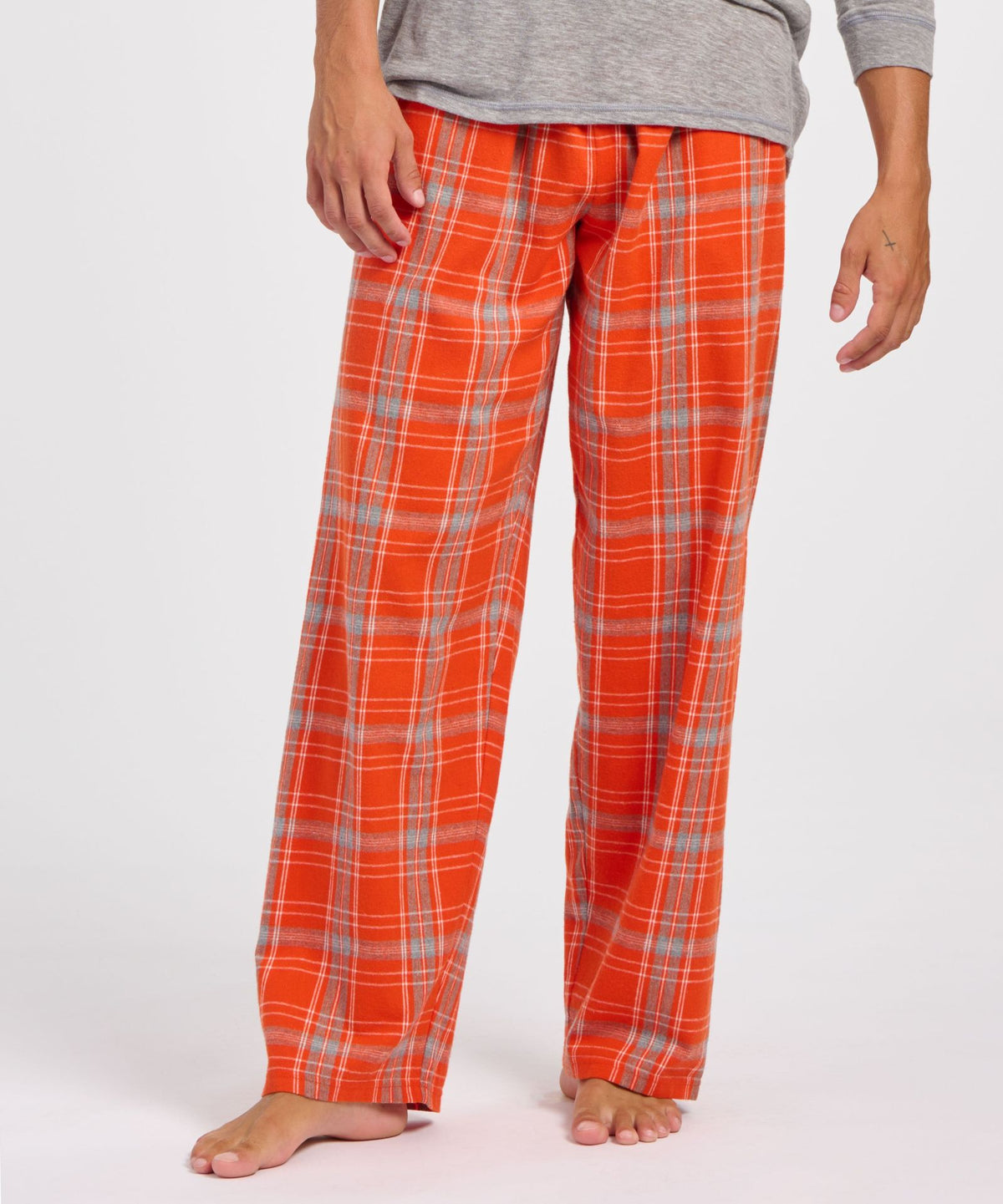 Boxercraft BM6624 Men's Harley Flannel Pants - Burnt Orange Kingston - Front | Burnt Orange Kingston