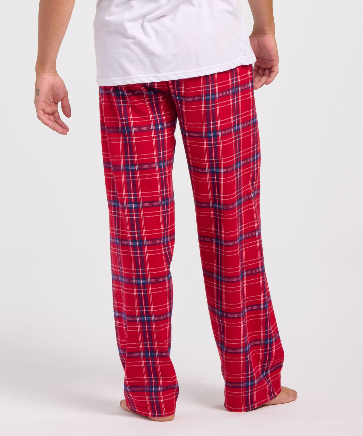 Boxercraft BM6624 Men's Harley Flannel Pants - Brick Red Kingston - Back | Brick Red Kingston