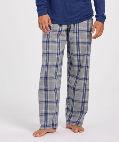 Boxercraft BM6624 Men's Harley Flannel Pants - Oxford/Navy Kingston - Front | Oxford/Navy Kingston