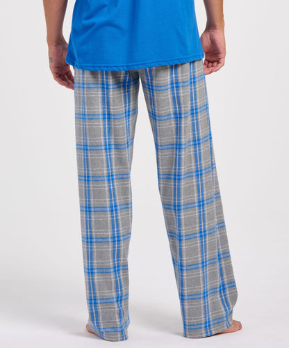 Boxercraft BM6624 Men's Harley Flannel Pants - Oxford/Royal Kingston - Back | Oxford/Royal Kingston