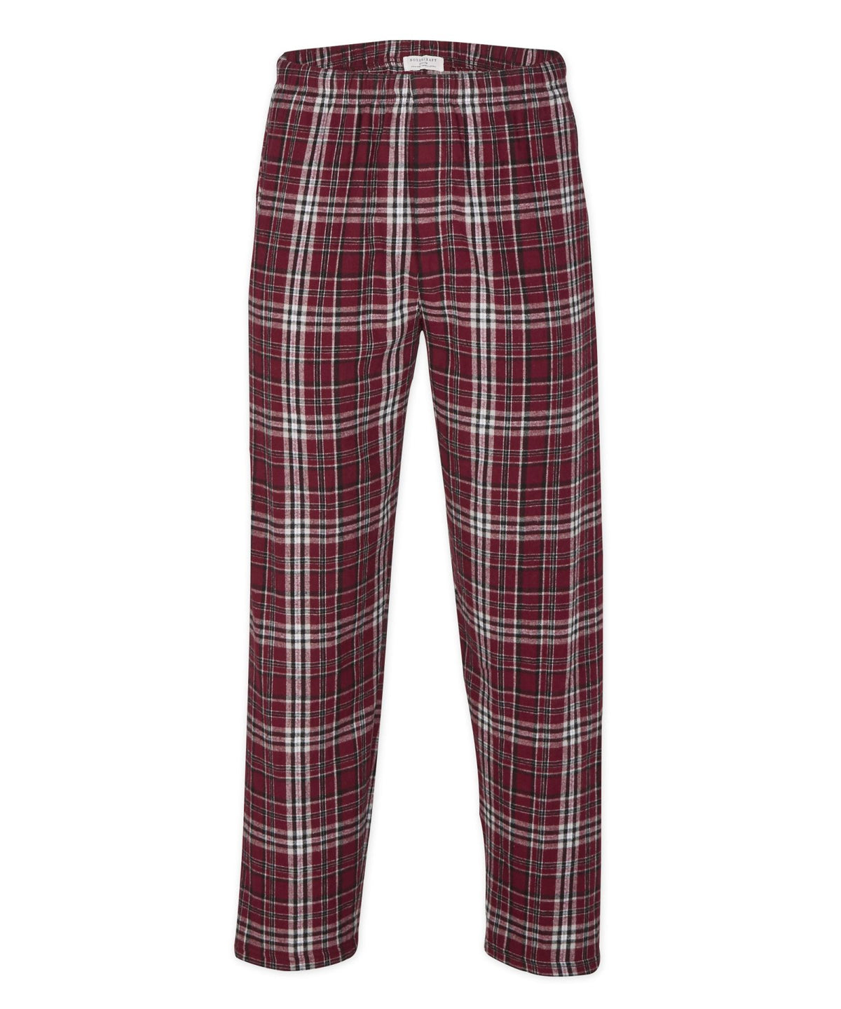 Boxercraft BM6624 Men's Harley Flannel Pants - Maroon Plaid - Ghost Front | Maroon Plaid