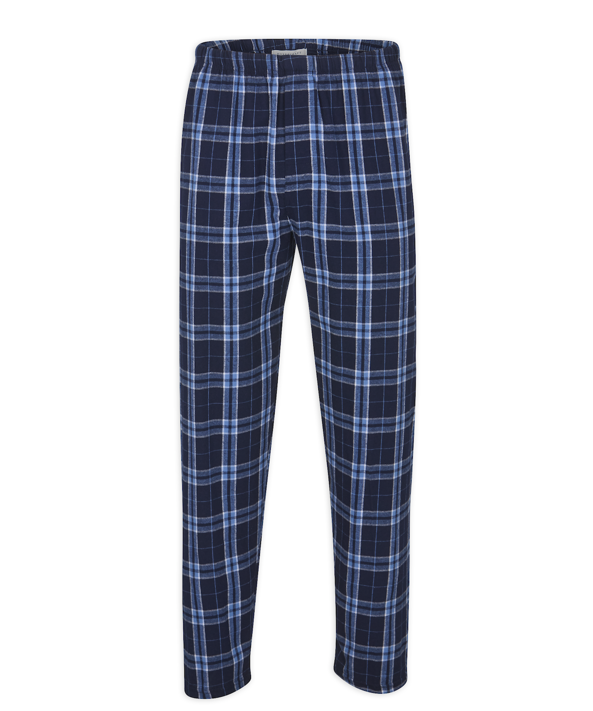 Boxercraft BM6624 Men's Harley Flannel Pants - Navy/Columbia Plaid - Ghost Front | Navy/Columbia Plaid