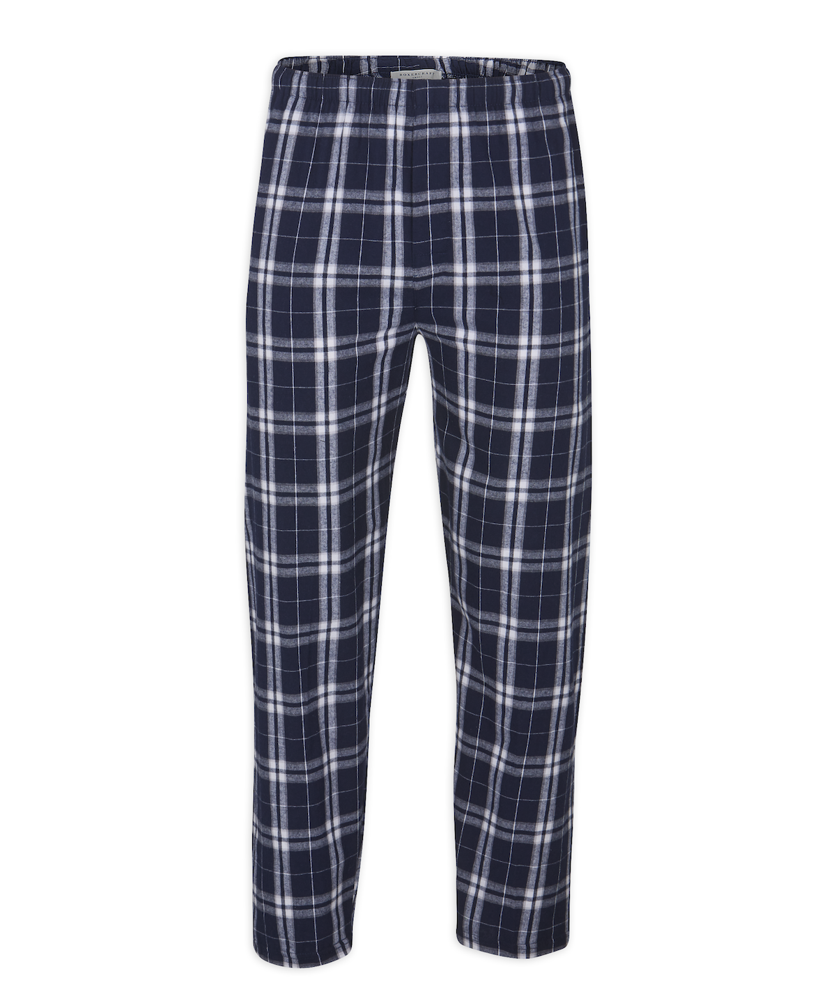 Boxercraft BM6624 Men's Harley Flannel Pants - Navy/Silver Plaid - Ghost Front | Navy/Silver Plaid