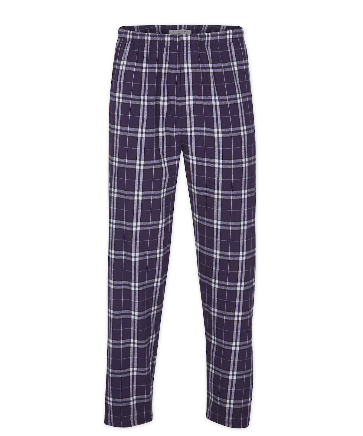 Boxercraft BM6624 Men's Harley Flannel Pants - Purple/White Plaid - Ghost Front | Purple/White Plaid