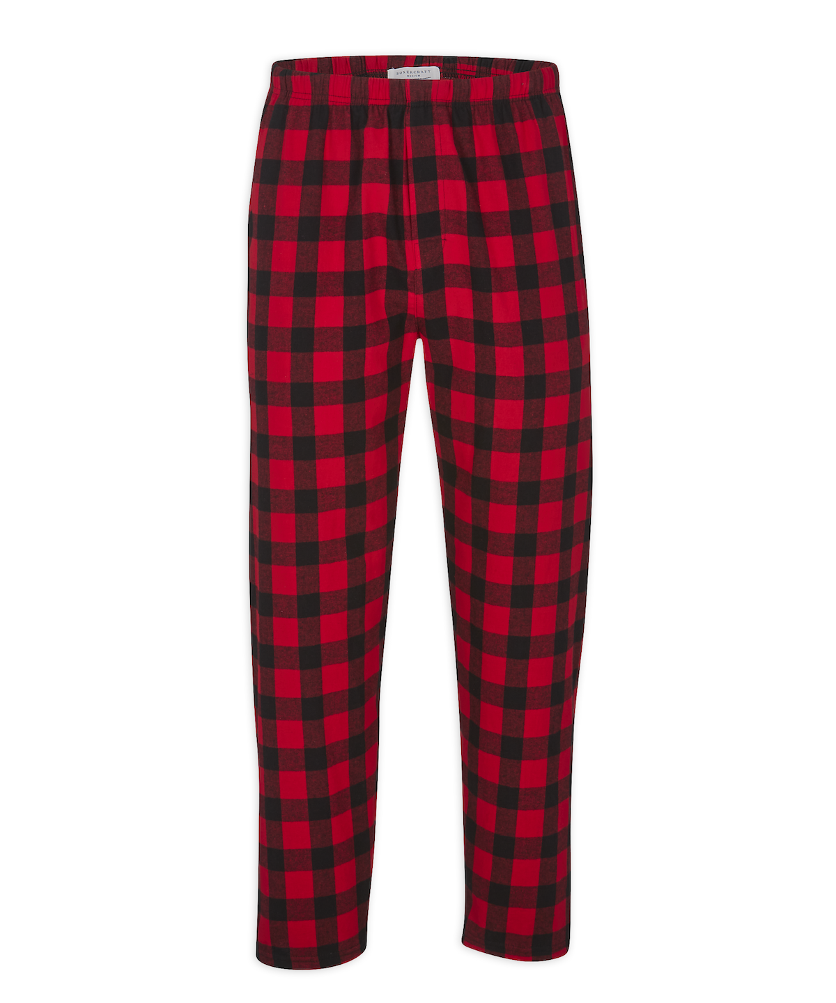 Boxercraft BM6624 Men's Harley Flannel Pants - Red/Black Buffalo Plaid - Ghost Front | Red/Black Buffalo Plaid
