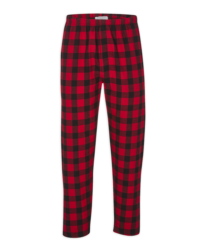 Boxercraft BM6624 Men's Harley Flannel Pants - Red/Black Buffalo Plaid - Ghost Front | Red/Black Buffalo Plaid