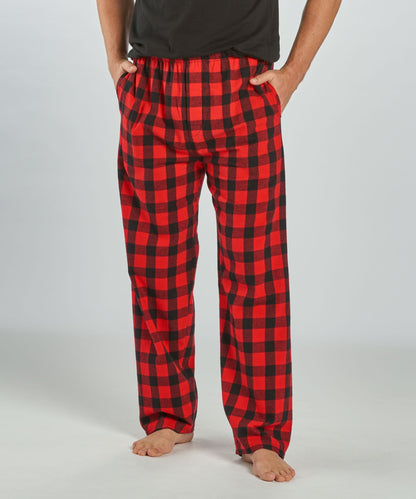Boxercraft BM6624 Men's Harley Flannel Pants - Red/Black Buffalo Plaid - Front | Red/Black Buffalo Plaid