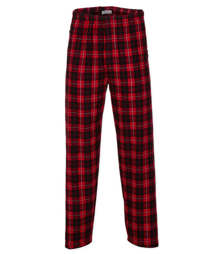 Boxercraft BM6624 Men's Harley Flannel Pants - Red/Black Plaid - Ghost Front | Red/Black Plaid
