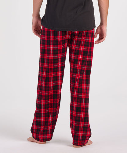Boxercraft BM6624 Men's Harley Flannel Pants - Red/Black Plaid - Back | Red/Black Plaid