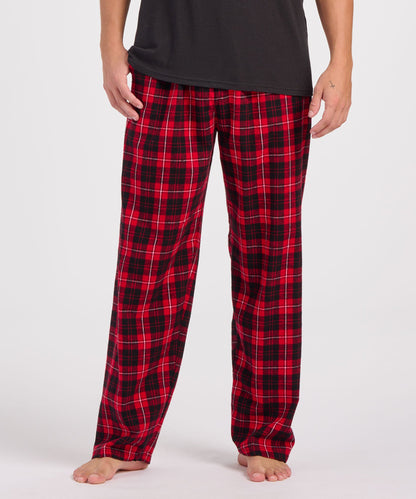 Boxercraft BM6624 Men's Harley Flannel Pants - Red/Black Plaid - Front | Red/Black Plaid