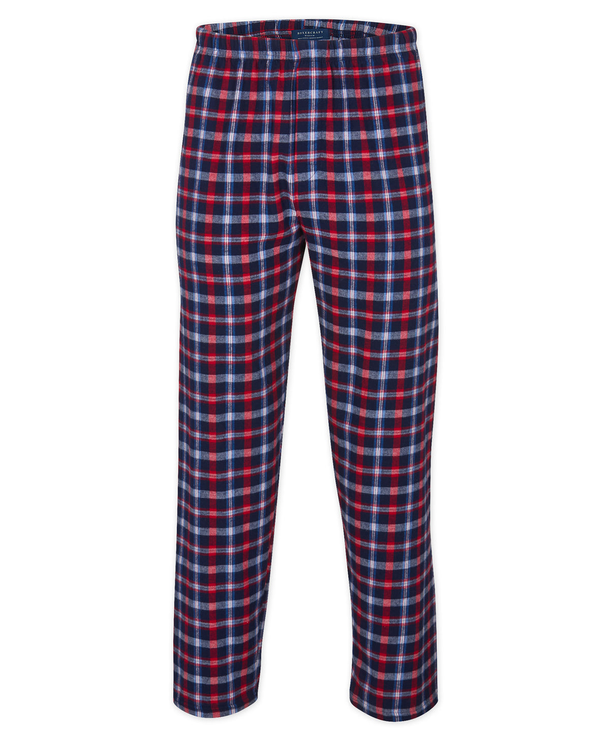 Boxercraft BM6624 Men's Harley Flannel Pants - Red/Blue Plaid - Ghost Front | Red/Blue Plaid