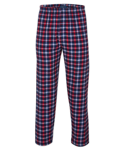 Boxercraft BM6624 Men's Harley Flannel Pants - Red/Blue Plaid - Ghost Front | Red/Blue Plaid