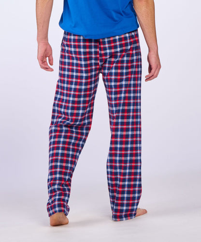 Boxercraft BM6624 Men's Harley Flannel Pants - Red/Blue Plaid - Back | Red/Blue Plaid