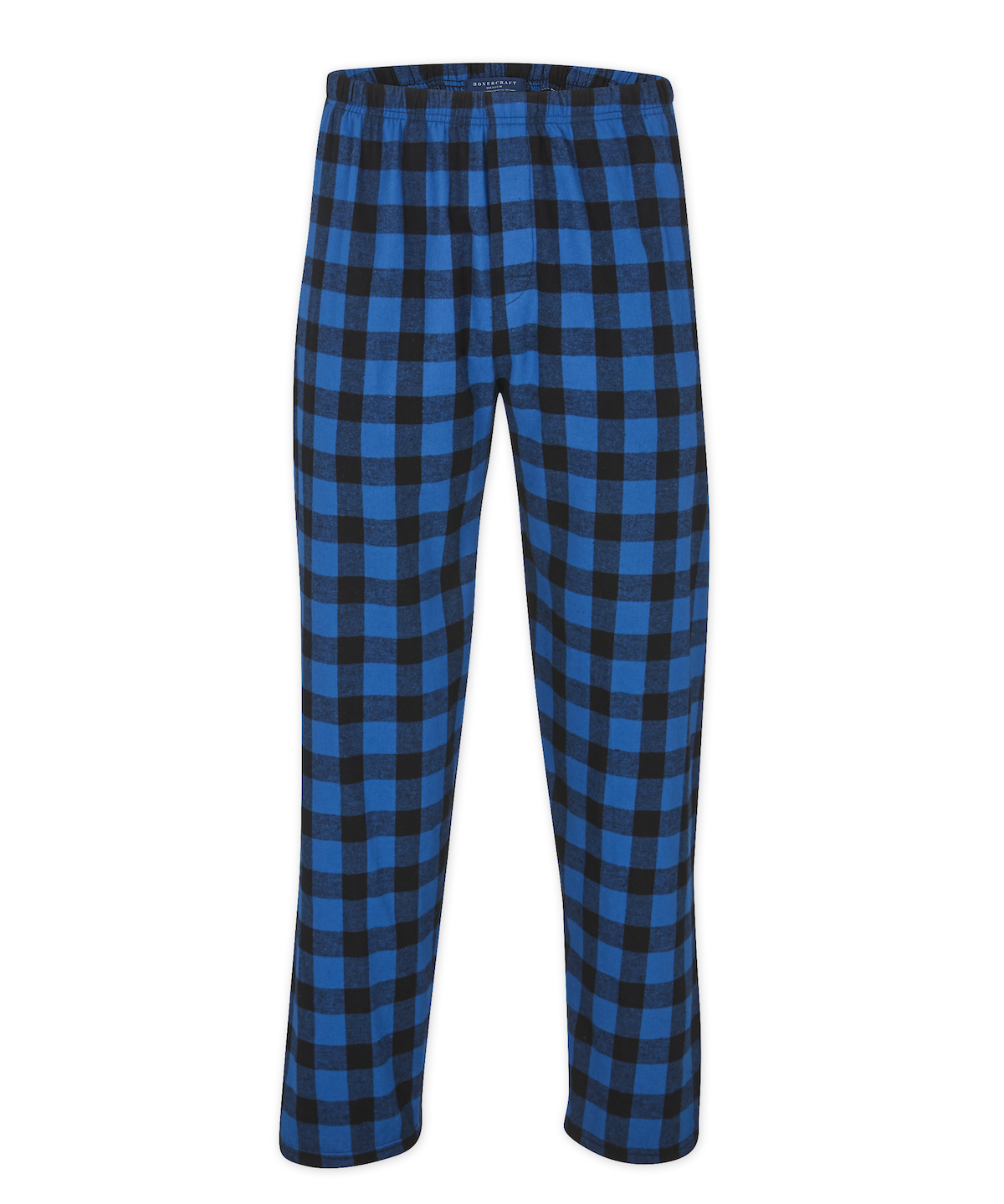 Boxercraft BM6624 Men's Harley Flannel Pants - Royal/Black Buffalo Plaid - Ghost Front | Royal/Black Buffalo Plaid