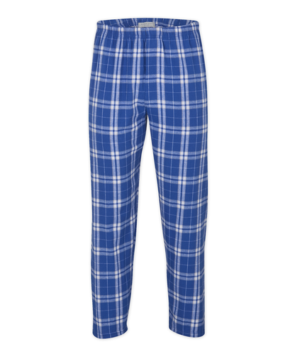 Boxercraft BM6624 Men's Harley Flannel Pants - Royal/Silver Plaid - Ghost Front | Royal/Silver Plaid