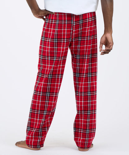 Boxercraft BM6624 Men's Harley Flannel Pants - Red/White Plaid - Back | Red/White Plaid