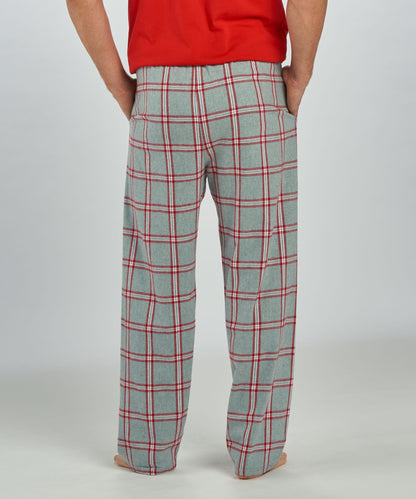 Boxercraft BM6624 Men's Harley Flannel Pants - Oxford/Red Tomb Plaid - Back | Oxford/Red Tomb Plaid