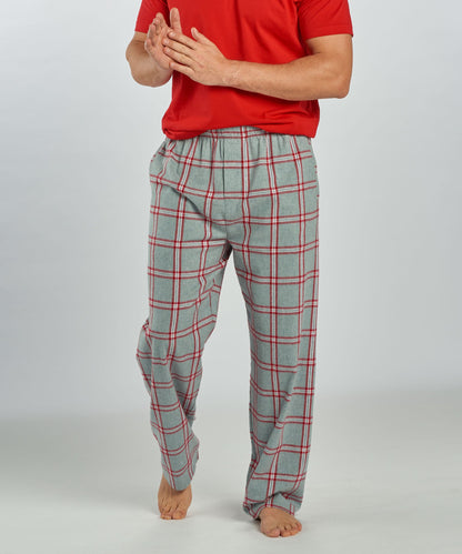 Boxercraft BM6624 Men's Harley Flannel Pants - Oxford/Red Tomb Plaid - Front | Oxford/Red Tomb Plaid