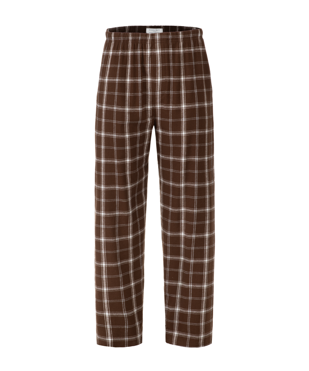 Boxercraft BM6624 Men's Harley Flannel Pants - Varsity Espresso/Natural - Ghost Front | Varsity Espresso/Natural