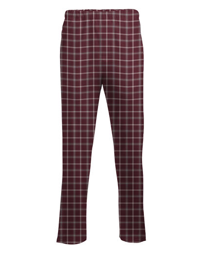 Boxercraft BM6624 Men's Harley Flannel Pants - Varsity Maroon/Oxford - Ghost Front | Varsity Maroon/Oxford