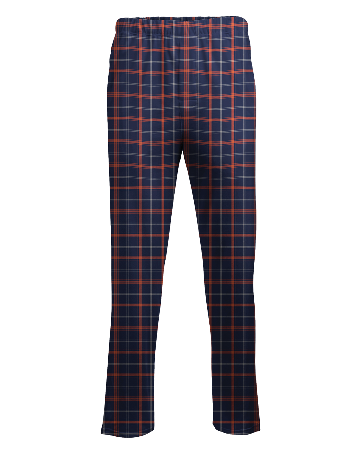 Boxercraft BM6624 Men's Harley Flannel Pants - Varsity Navy/Orange - Ghost Front | Varsity Navy/Orange