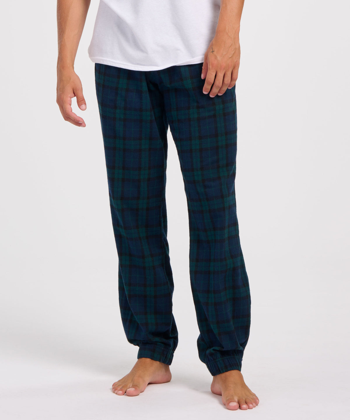 Boxercraft BM6625 Men's Flannel Jogger Pants - Scottish Tartan - Model Front | Scottish Tartan
