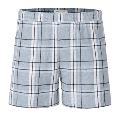 Boxercraft BM6701 Men's Flannel Boxer Shorts - Oxford Carnegie Plaid - Ghost Front | Oxford Carnegie Plaid
