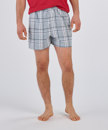 Boxercraft BM6701 Men's Flannel Boxer Shorts - Oxford Carnegie Plaid - Front | Oxford Carnegie Plaid