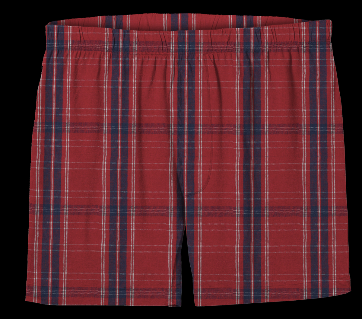 Boxercraft BM6701 Men's Flannel Boxer Shorts - Brick Red Kingston - Ghost Front | Brick Red Kingston