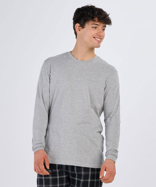 BU3102 Essential Long Sleeve Tee - Oxford Heather - Front | Oxford Heather