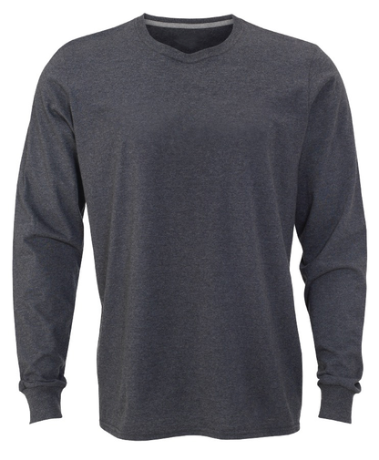 BU3102 Essential Long Sleeve Tee - Charcoal - Ghost Front | Charcoal
