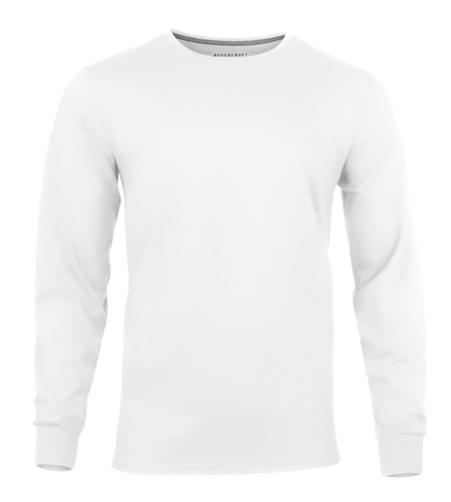 BU3102 Essential Long Sleeve Tee - White - Ghost Front | White