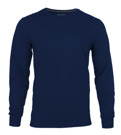 BU3102 Essential Long Sleeve Tee - Navy - Ghost Front | Navy