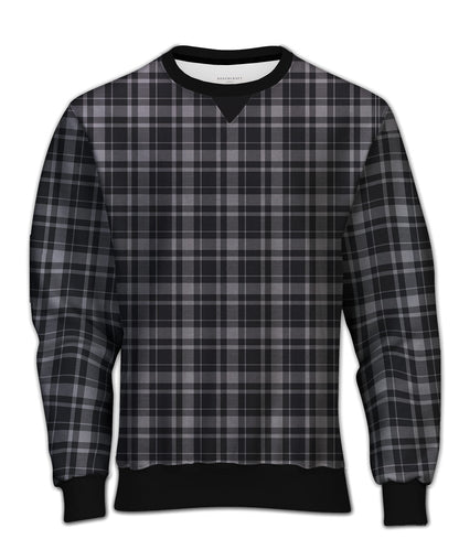 Boxercraft BU5101 Unisex Flannel Pullover Crew - Black Jordan Plaid - Detail | Black Jordan Plaid