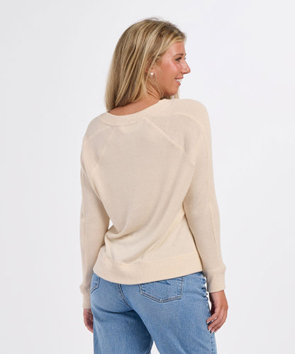 Women's Cuddle Oversized Crew – Ultra-Soft Oversized Crewneck Sweater in Barley