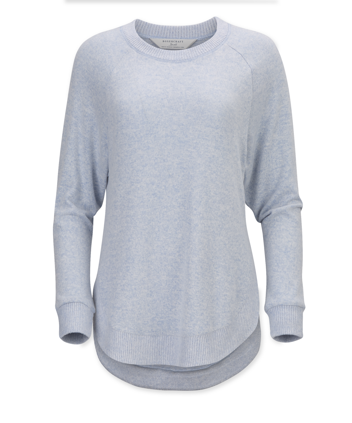 Women's Cuddle Oversized Crew – Ultra-Soft Oversized Crewneck Sweater in Sky Blue Heathe
