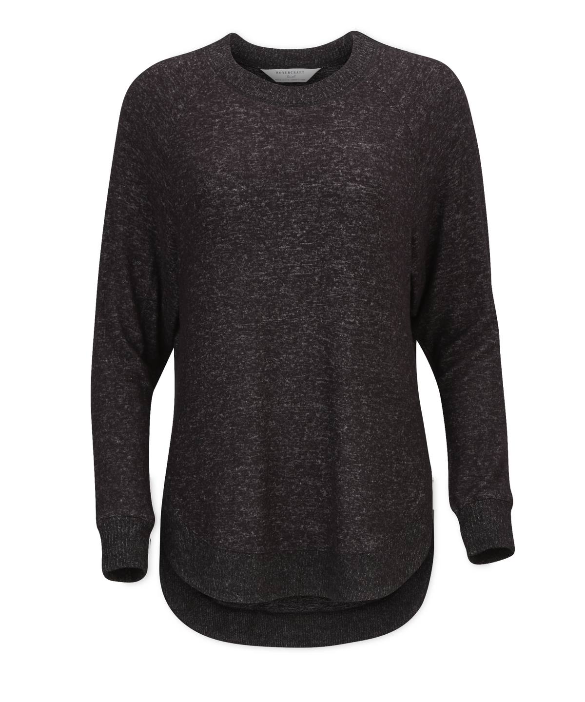 Women's Cuddle Oversized Crew – Ultra-Soft Oversized Crewneck Sweater in Black Heather