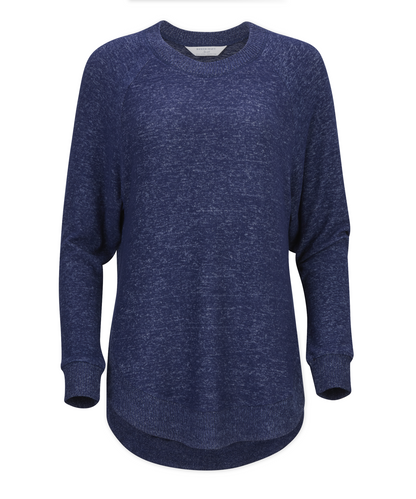 Women's Cuddle Oversized Crew – Ultra-Soft Oversized Crewneck Sweater in Navy Heather