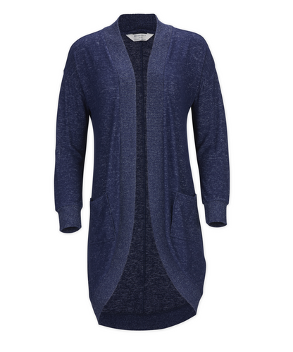 Women's Cuddle Cardigan – Ultra-Soft Open-Front Cardigan Sweater in Navy Heather