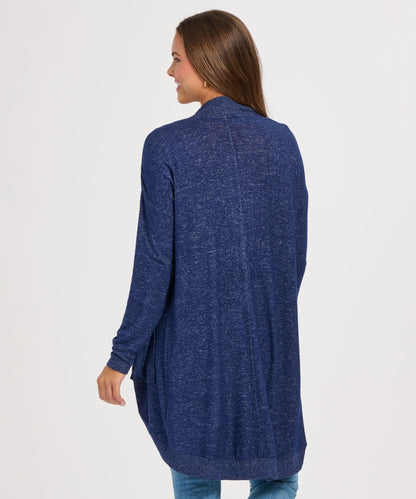Women's Cuddle Cardigan – Ultra-Soft Open-Front Cardigan Sweater in Navy Heather