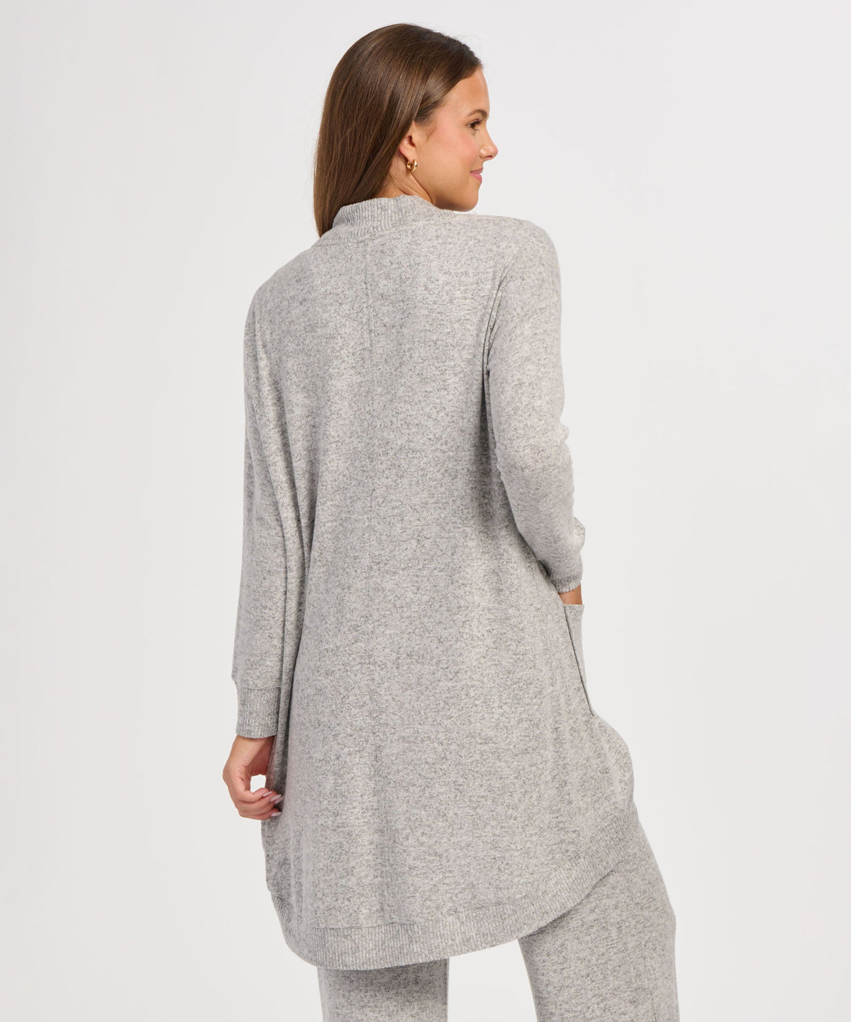 Women's Cuddle Cardigan – Ultra-Soft Open-Front Cardigan Sweater in Oxford Heather