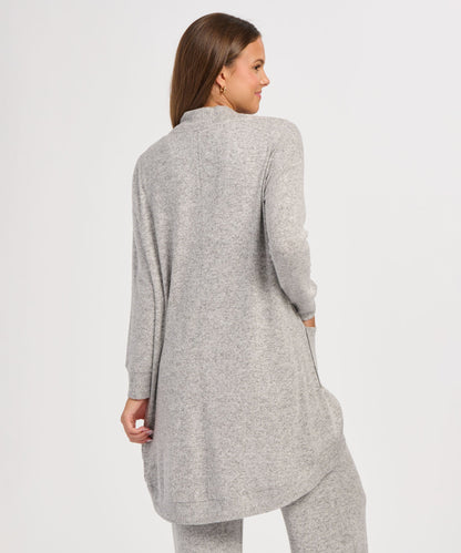 Women's Cuddle Cardigan – Ultra-Soft Open-Front Cardigan Sweater in Oxford Heather