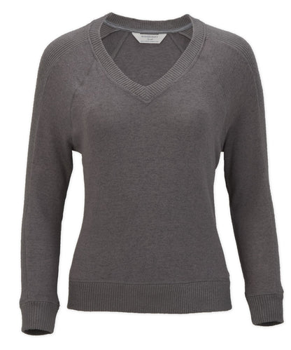 Women's Cuddle V-Neck – Ultra-Soft V-Neck Sweater in Meditation Grey