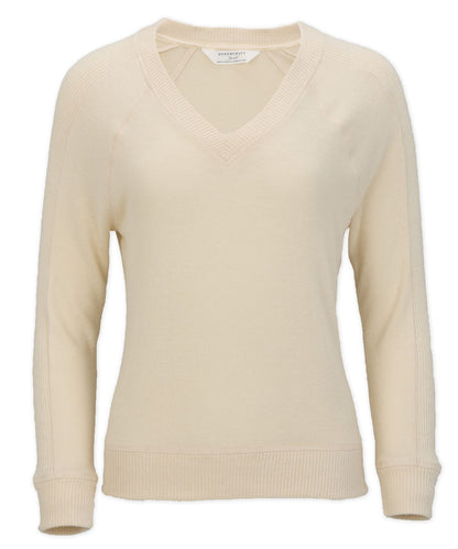 Women's Cuddle V-Neck – Ultra-Soft V-Neck Sweater in Barley