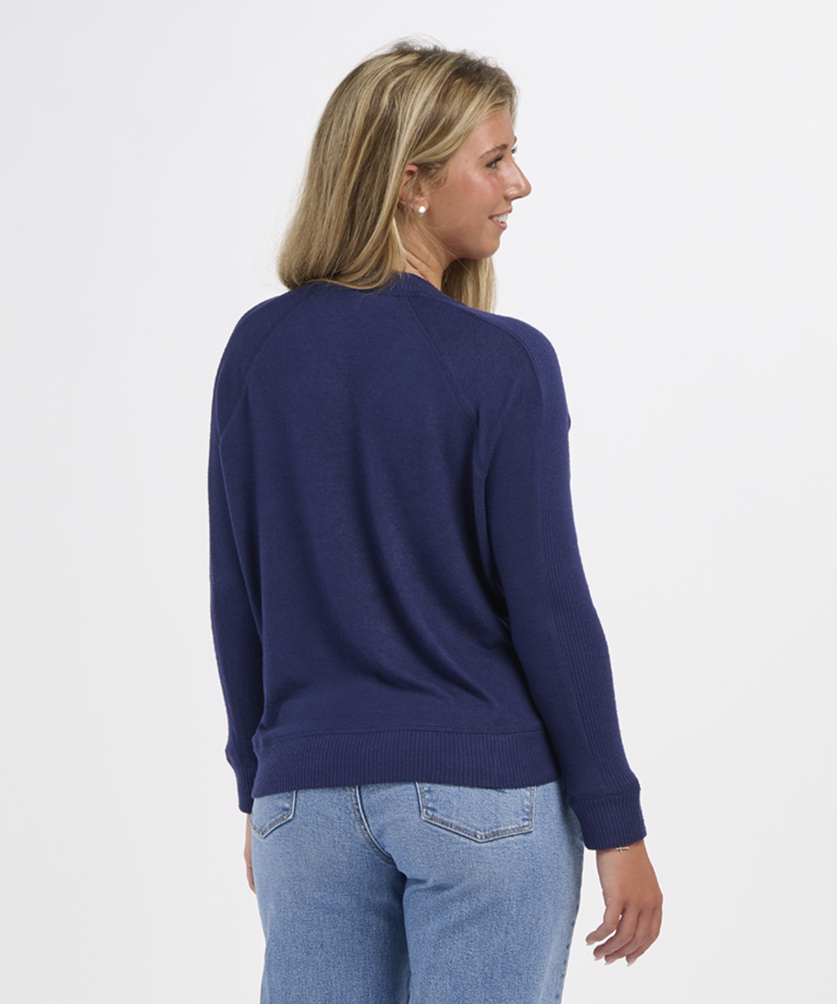 Women's Cuddle V-Neck – Ultra-Soft V-Neck Sweater in Navy