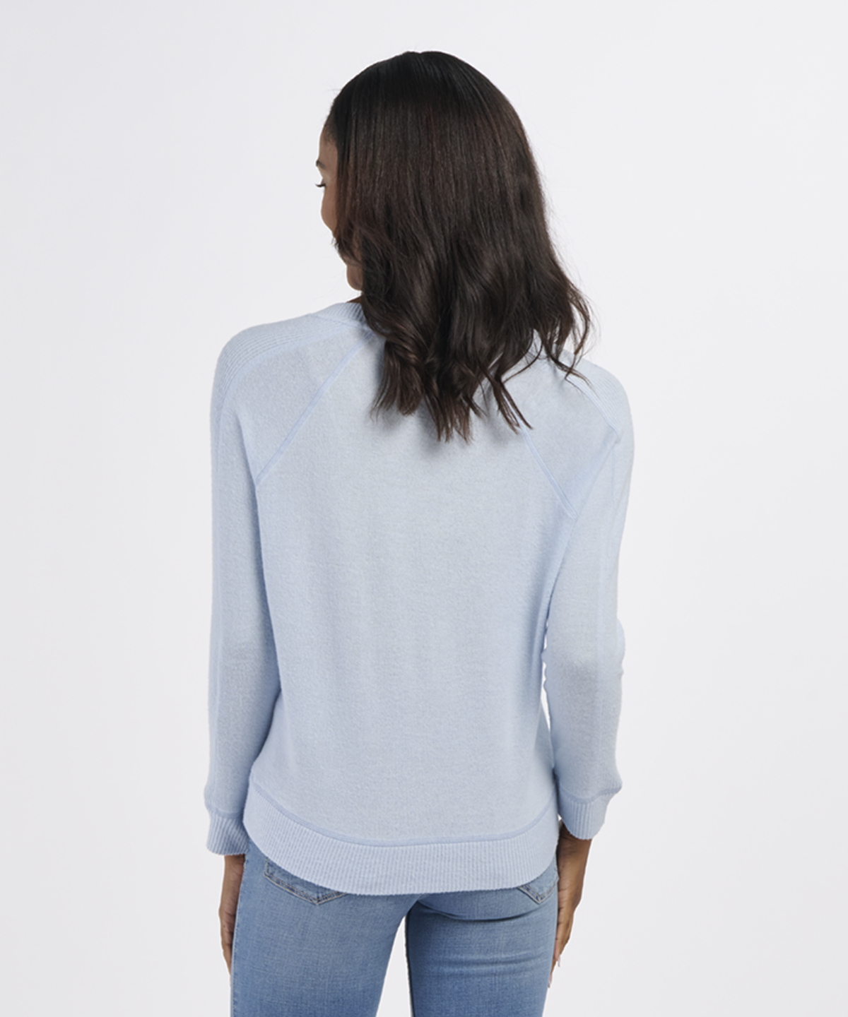 Women's Cuddle V-Neck – Ultra-Soft V-Neck Sweater in Sky Blue