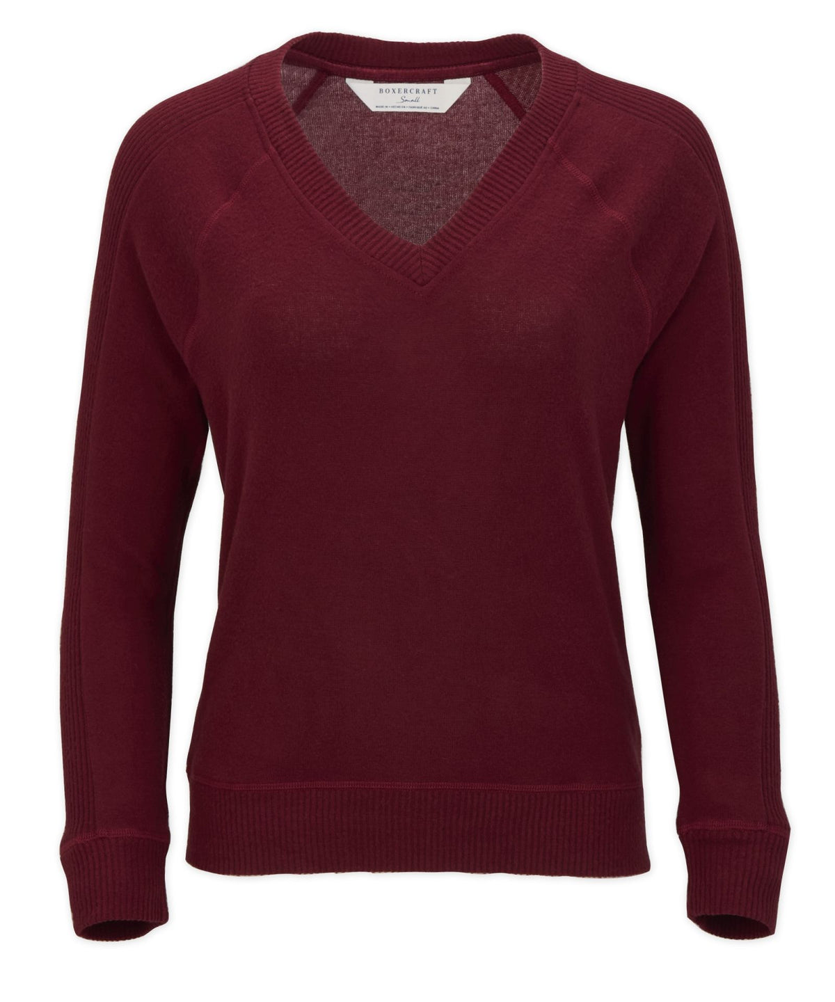 Women's Cuddle V-Neck – Ultra-Soft V-Neck Sweater in Mantra Red