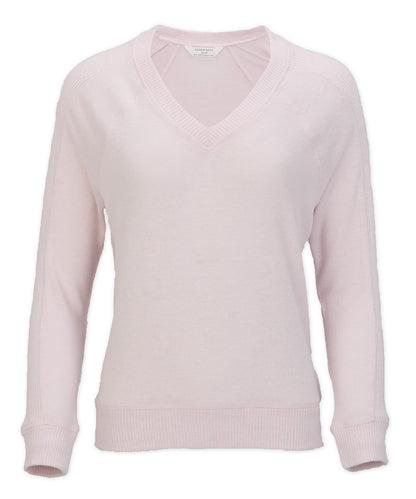 Women's Cuddle V-Neck – Ultra-Soft V-Neck Sweater in Pink Serenity
