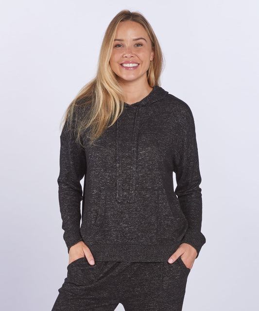 Women's Cuddle Hoodie – Ultra-Soft Pullover Hooded Sweatshirt in Black Heather