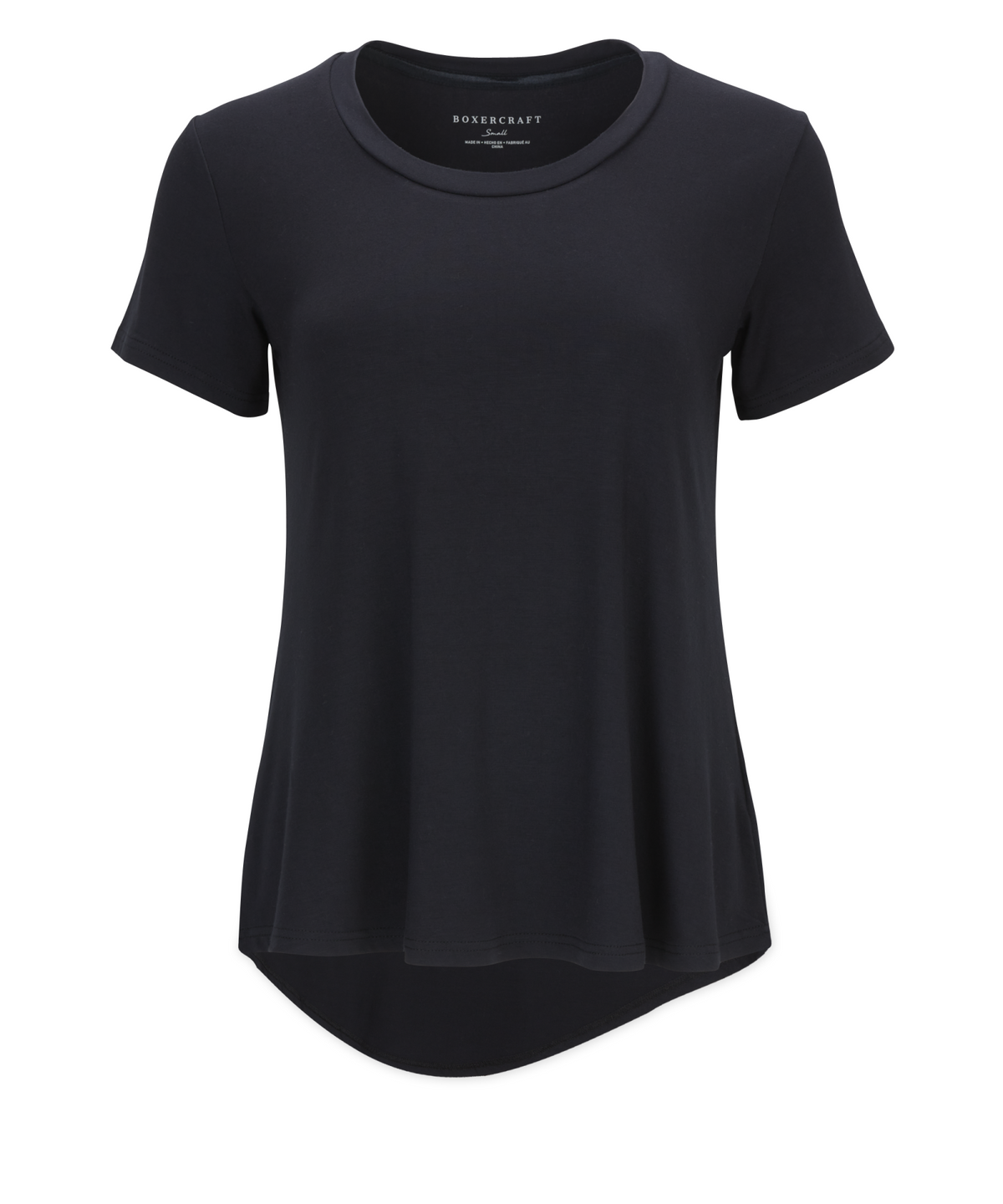 Women's Bamboo Hi-Low Tee – Soft Bamboo Hi-Low Hem T-Shirt in Black